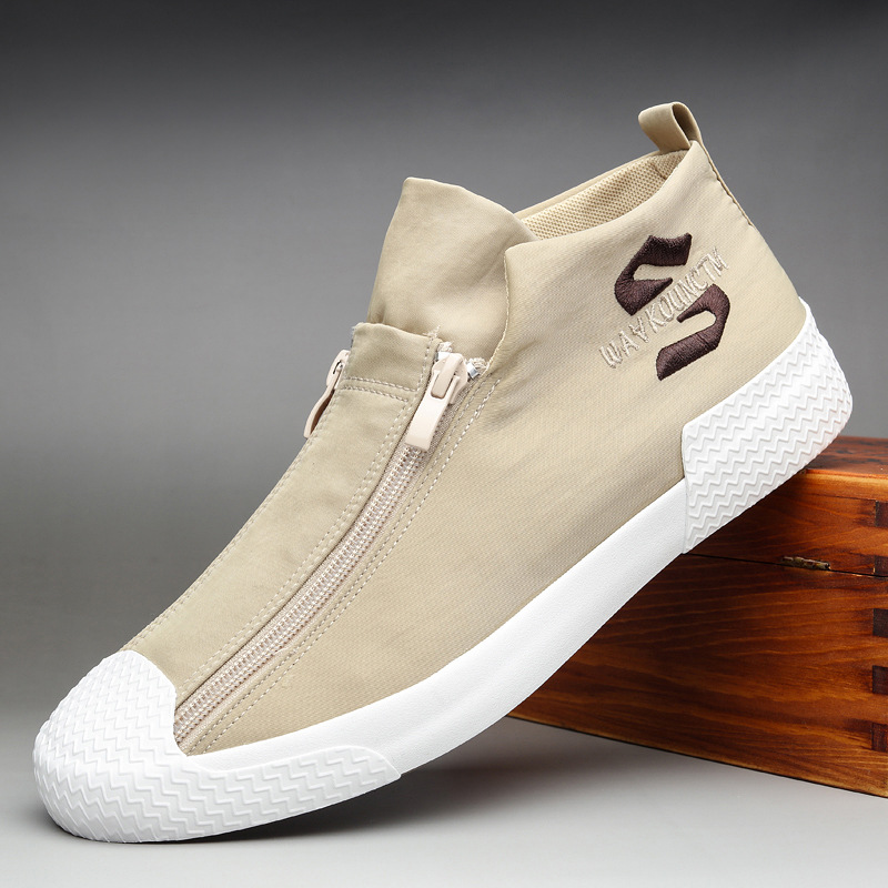 闪步9826新款男帆布鞋潮流男鞋子布面板鞋多色流行鞋运动休闲鞋