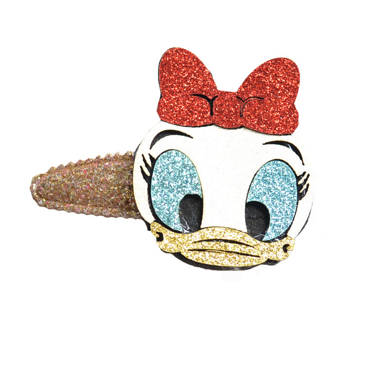 宝宝 儿童发饰 发卡 刘海碎发夹 daisy duck 闪闪鸭子bb夹 头饰