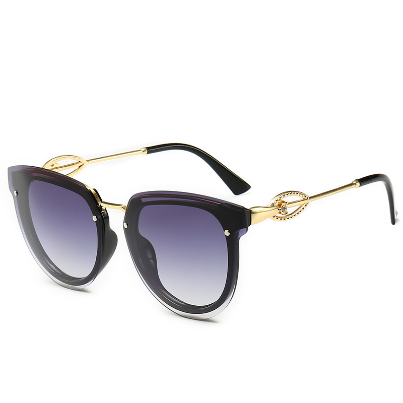 st时尚太阳眼镜 欧美个性金属镶钻太阳镜 街拍百搭墨镜女-阿里巴巴