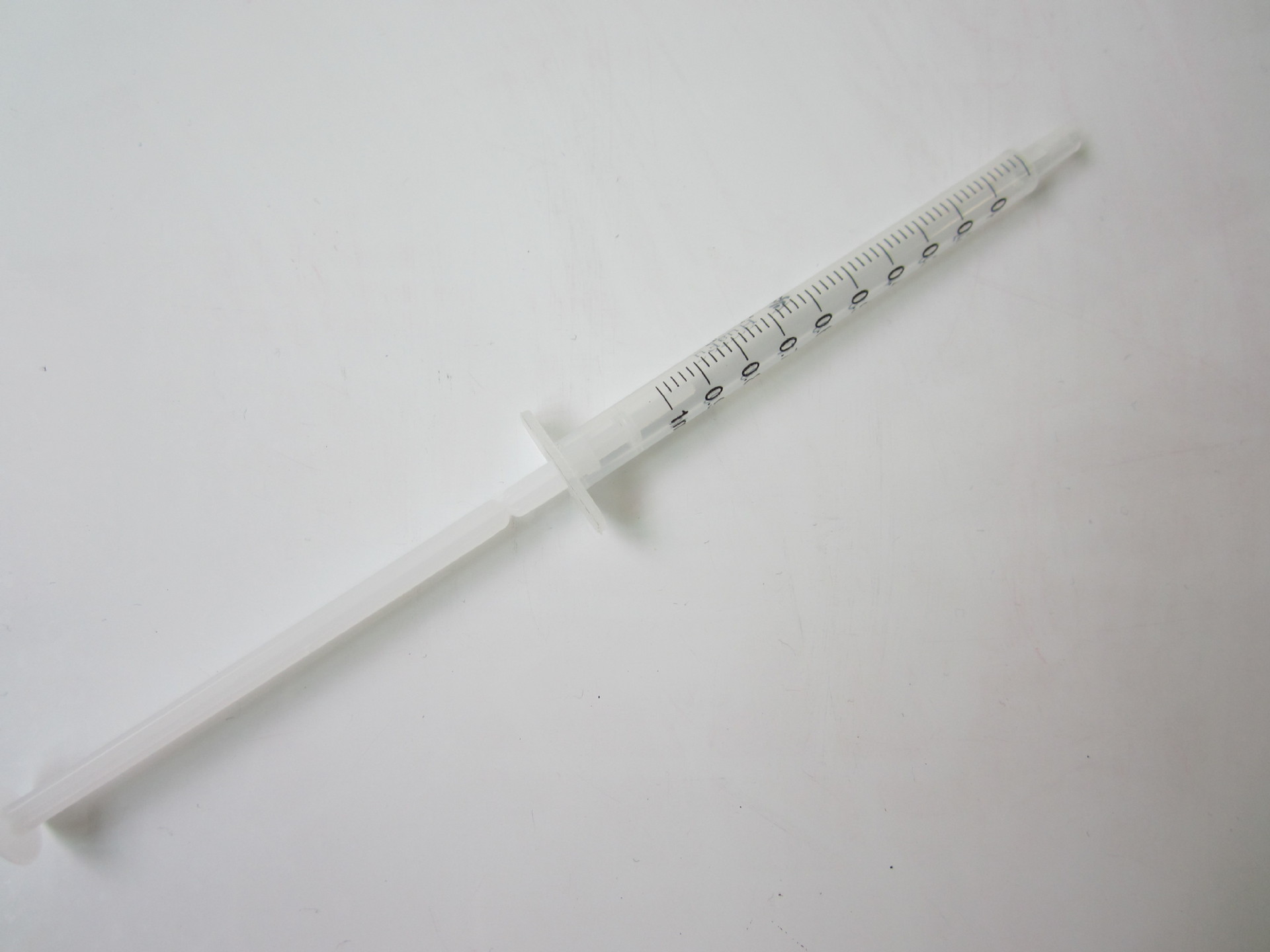 1ml二件式无活塞胶塞毫升cc直口插口luerslip注射器针筒助推器