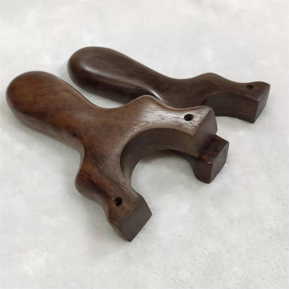 黑檀传统圆皮弹弓 胖飞虎实木扁皮反曲大号厂家射击用品户外弹弓