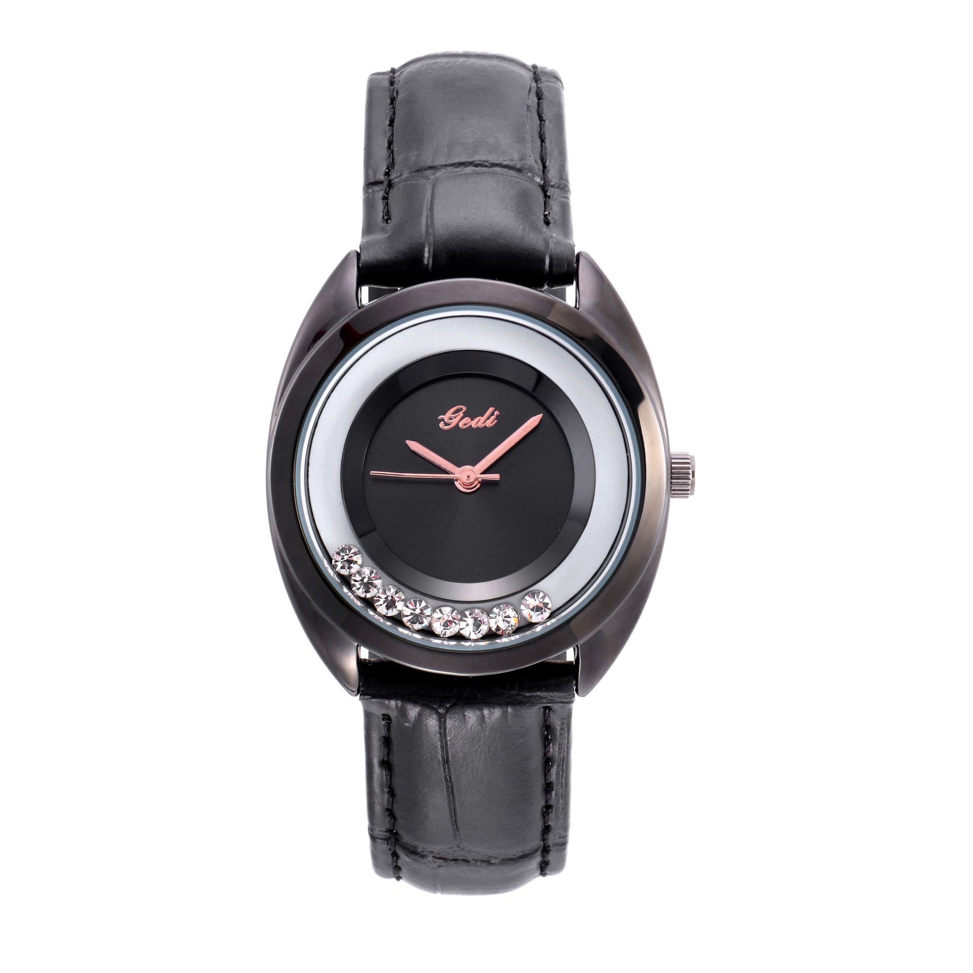 歌迪gedi点钻精致女皮带手表休闲百搭红色气质手腕表一件代发
