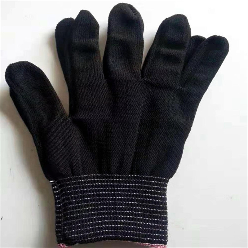 13针尼龙黑色加密劳保手套工业机器贴手作业薄手套坯劳保线手套