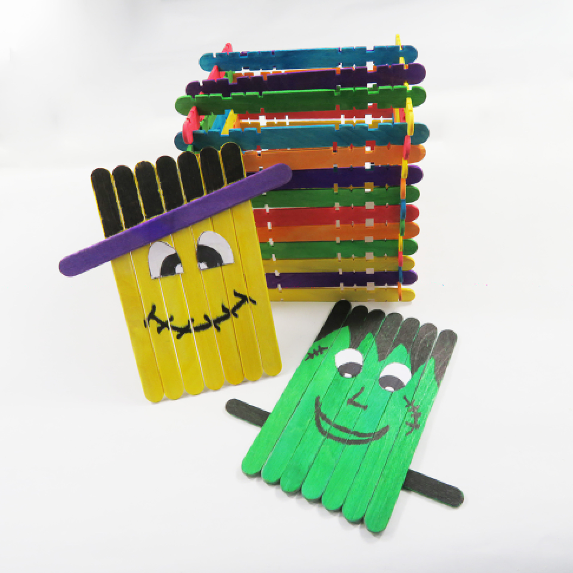 厂家直销diy模型制作手工材料 彩色锯齿棒雪糕棒 奇趣魔术棒木条