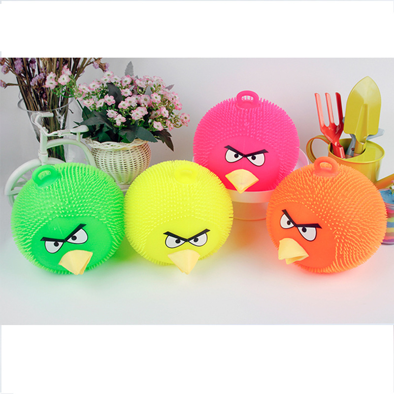外贸热销愤怒小鸟tpr闪光玩具热卖厂家直销新奇玩具 发泄玩具热销