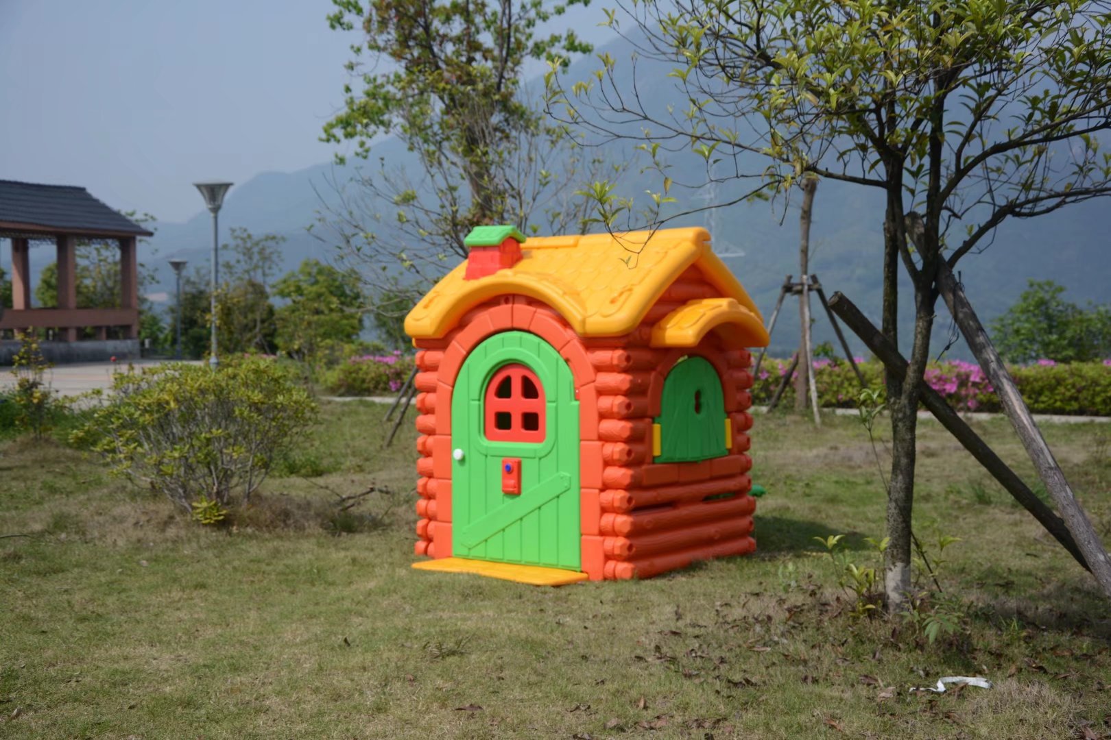 幼儿园娃娃家小房子 儿童过家家玩具屋 塑料游戏屋 室内仿真玩具