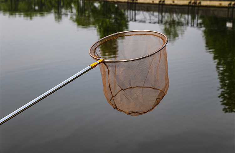 钓鱼抄网杆碳素伸缩抄网抄鱼网折叠捞鱼网兜尼龙渔网简易鱼护网兜