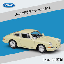 WELLY威利1:36保时捷1964款911跑车仿真合金汽车模型回力车玩具