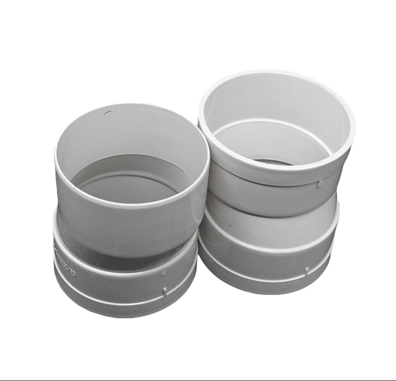 pvc偏置直接 110pvc排水管件预埋接头直通弯头单双承插管箍下水管