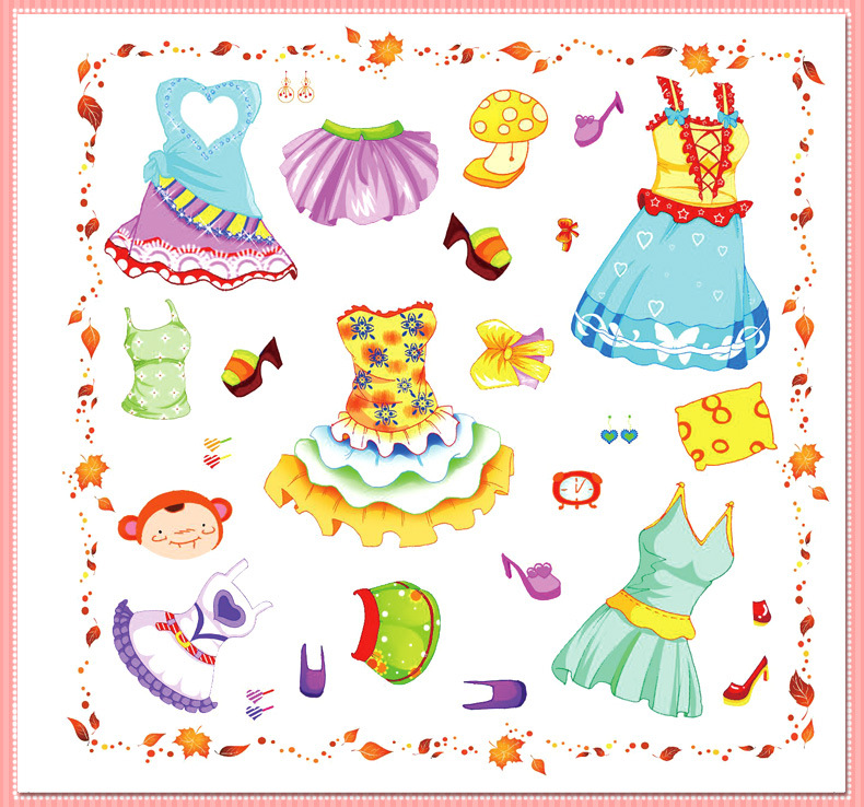 幼儿童贴纸书 女孩公主换装贴贴纸换衣服卡通粘贴贴画0-3-4-5-6岁