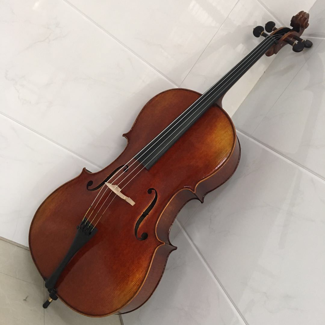 欧料大提琴实木纯手工专业级成人演奏儿童欧料独奏大提琴油性
