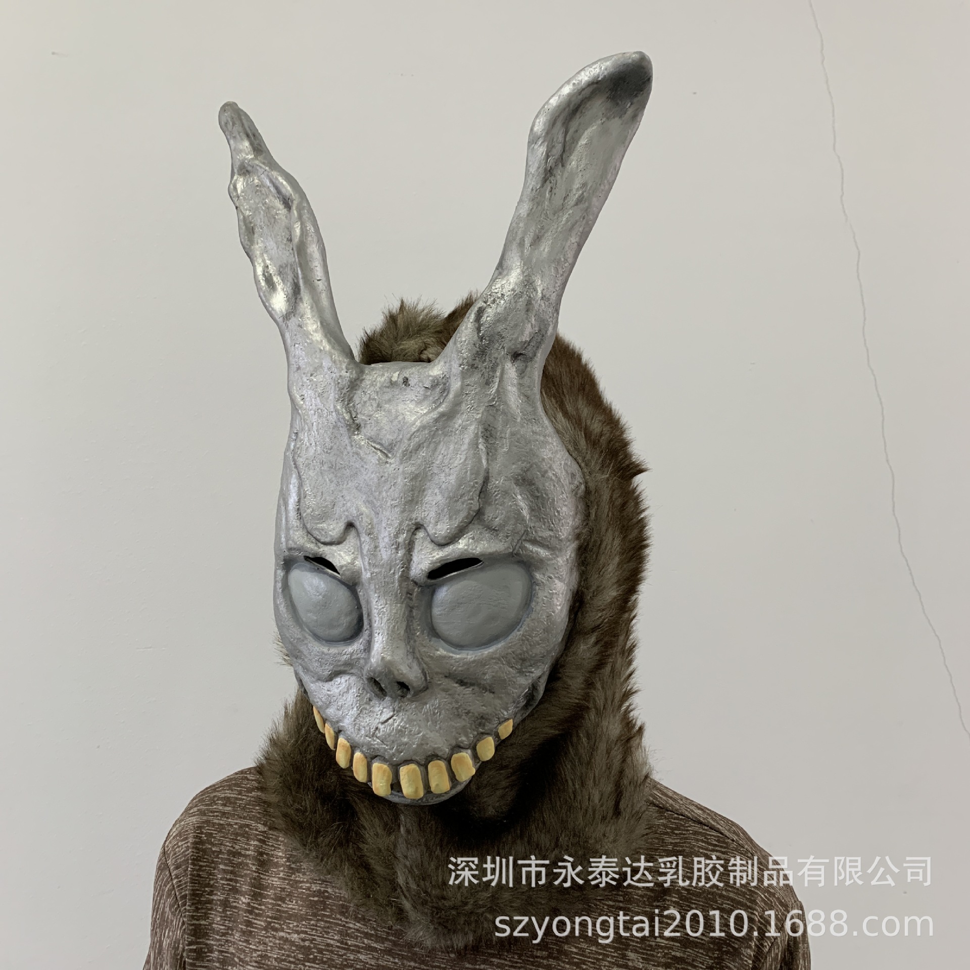 邪恶兔子弗兰克 愤怒鬼兔乳胶面具 死亡幻觉恐怖电影cos动物头套