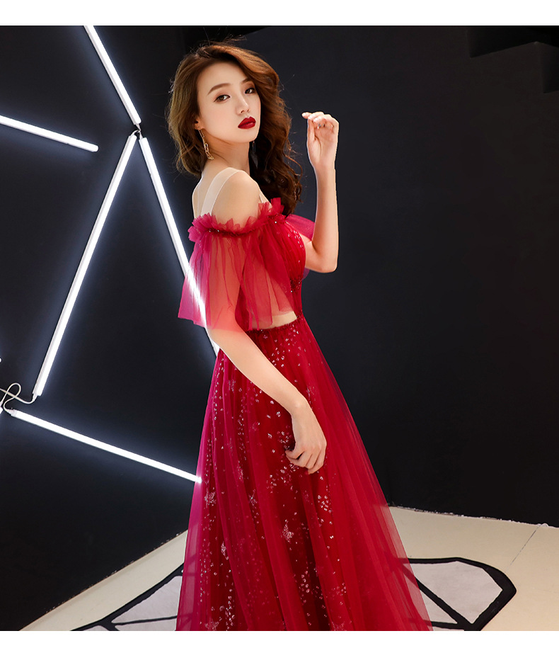 敬酒服新娘2019新款长款红色结婚礼服女回门服优雅端庄大气晚礼服