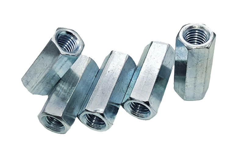 镀锌 加长六角螺母 连接螺帽 螺杆丝杆 加长圆型接头螺母 m6-m16