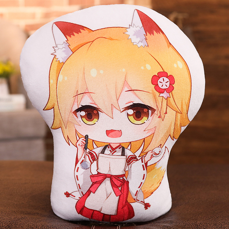 二次元动漫周边贤惠幼妻仙狐小姐毛绒公仔抱枕颜团子尾巴一件代发