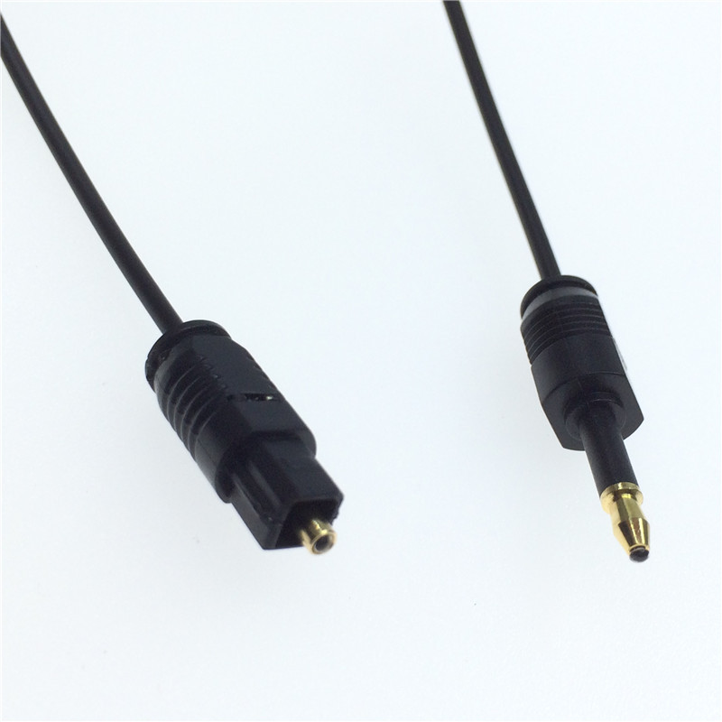 光纤音频线方口转圆口转换线spdif数字光纤35圆转方头音频光纤线