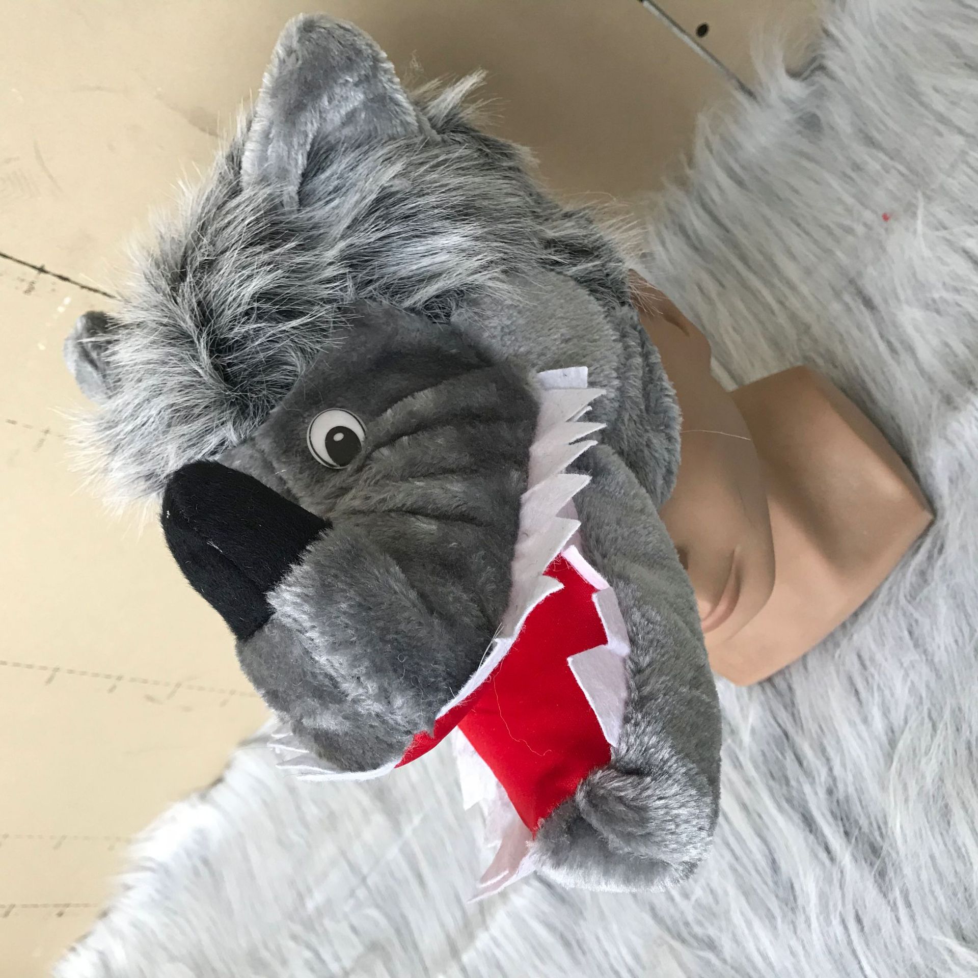 狼帽 卡通动物帽 大灰狼帽 节庆舞台装饰 表演道具