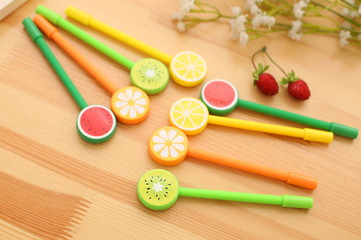 5mm黑色笔芯糖果色签字笔文具用品