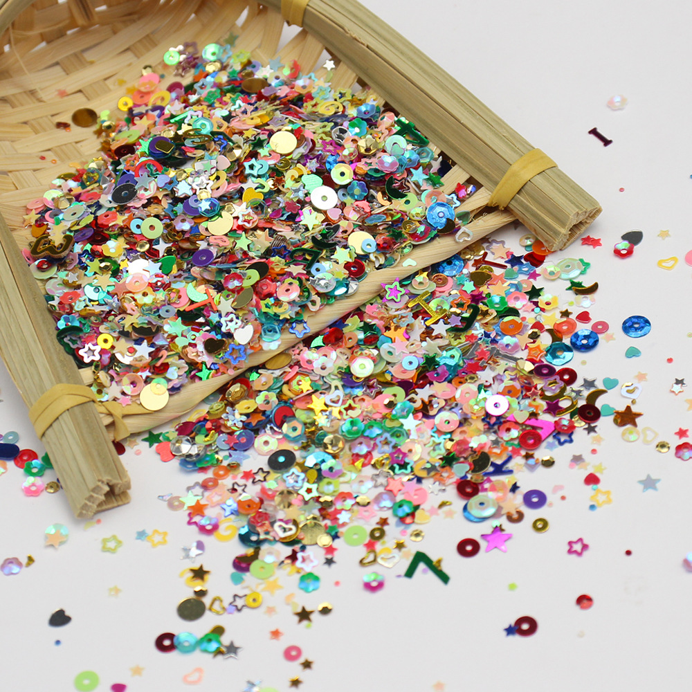 手工diy彩色镭射珠片服装辅料材料 不规则亮片饰品配件批发20g