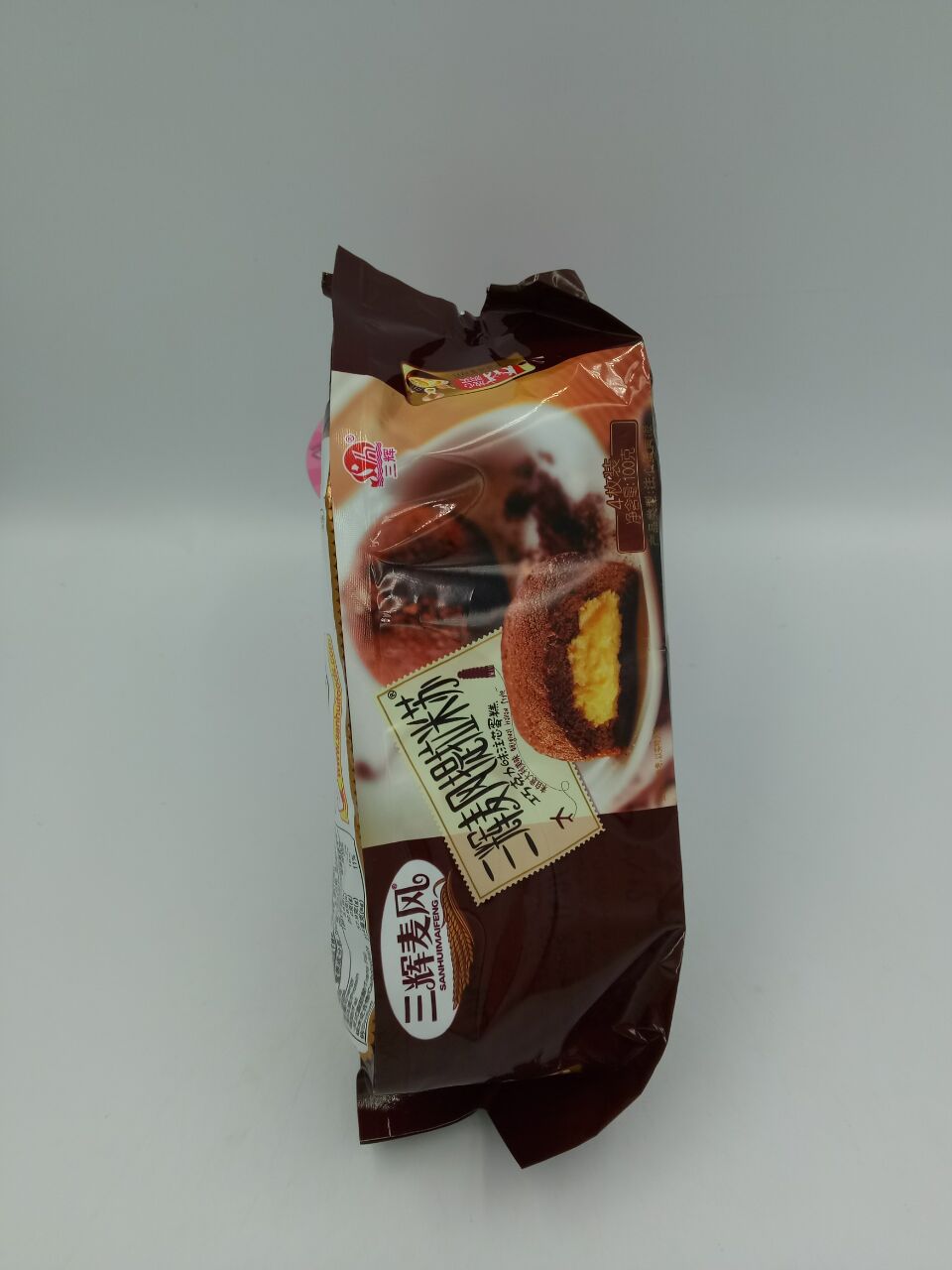 三辉100g三辉麦风提拉米苏巧克力味注芯蛋糕 零食小吃 蛋糕批发