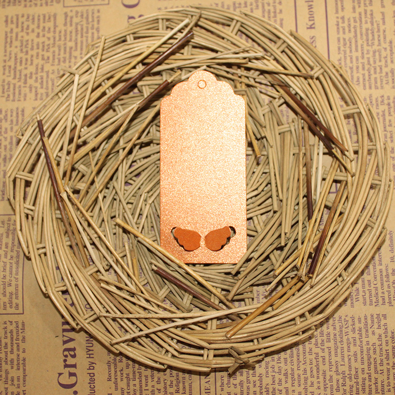 多色挂签 天使之翼镂空创意吊牌 婚庆礼品手绘涂鸦留言标签卡批发