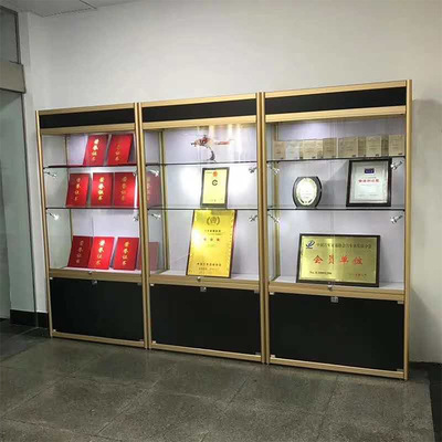 定做荣誉货架奖杯奖状奖牌展示柜办公室样品产品玻璃柜厂家直销