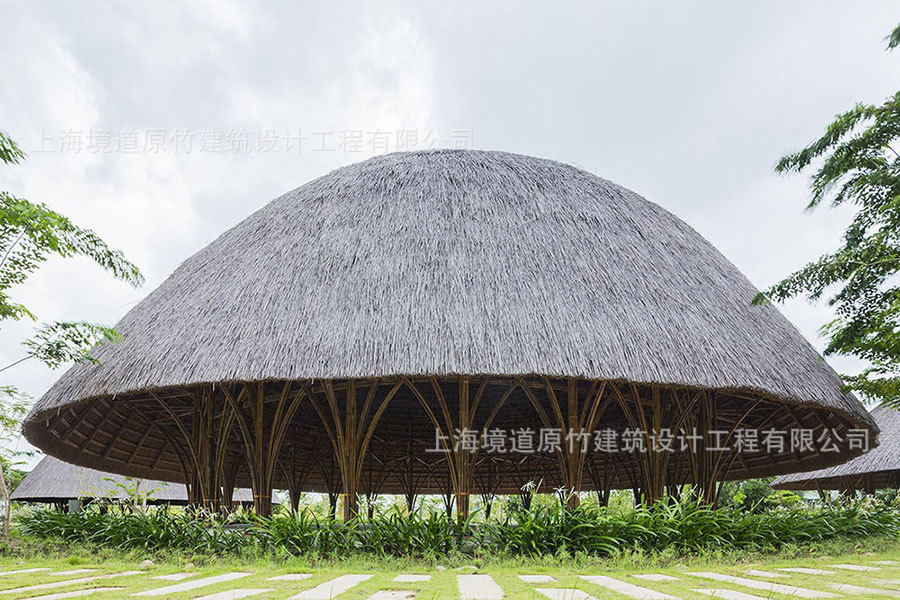 【境道】竹建筑 拱形顶竹景观 竹餐厅 越南竹房子 竹屋 圆形竹亭