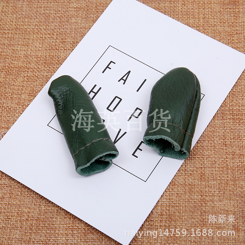 C811910 Handmade Finger Stall Thimble Thickened Cowhide Thimble DIY Handmade Leather Cowhide Finger Stall Finger Stall Thimble