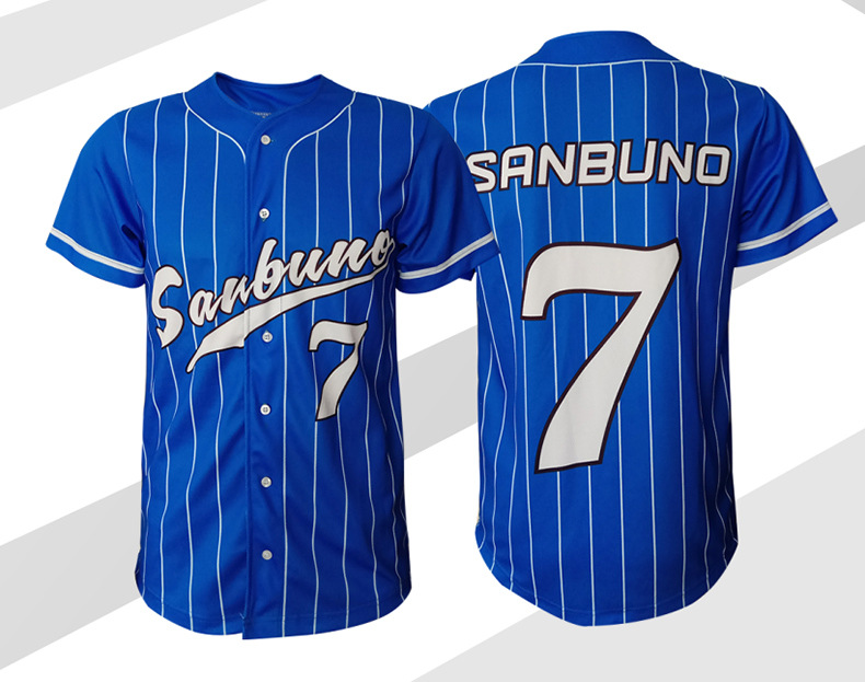 比赛棒球服定制免费印logo印字队服户外垒球服短袖上衣热转印批发