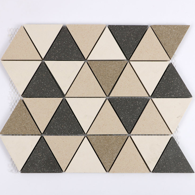 陶瓷马赛克 三角形陶瓷户外瓷砖 游泳池卫生间玄关背景墙拼图瓷砖