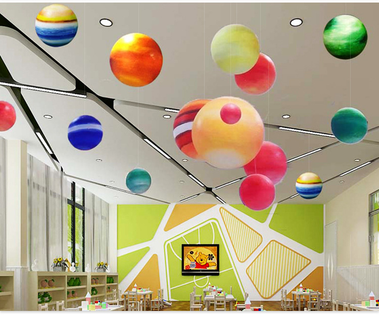 圣诞美陈道具商场店铺装饰星球吊饰展厅顶部幼儿园星空主题挂饰
