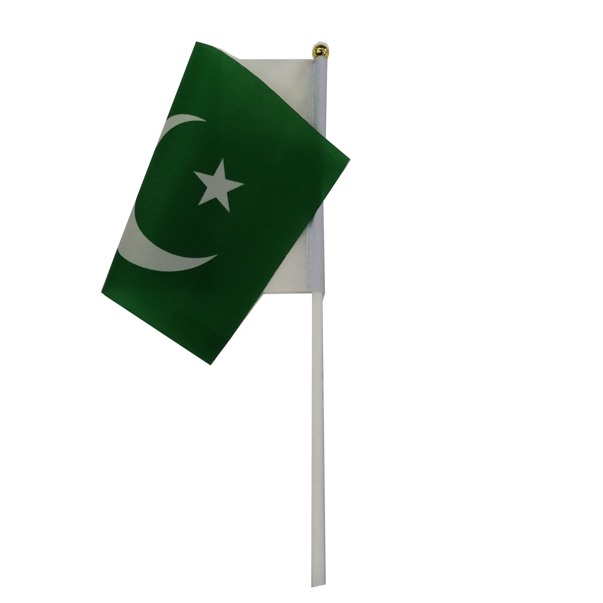 巴基斯坦旗帜国旗手摇旗涤纶双面印刷塑料旗杆厂家直销可来样定做