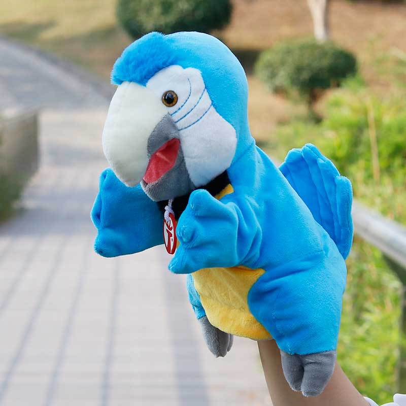 新款张嘴乌鸦手偶丛林动物玩具上课妈妈讲故事玩偶安抚卡通玩具礼