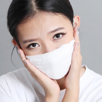 白色纯棉纱布口罩12 24 32 48层防工业粉尘防风沙加厚可清洗