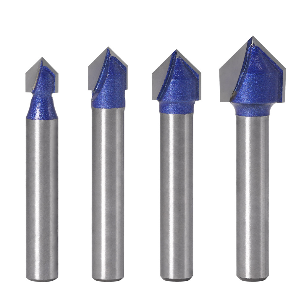 6mm柄专业级90度v型刀修边机刀头铝塑板开槽集成墙面折边刀