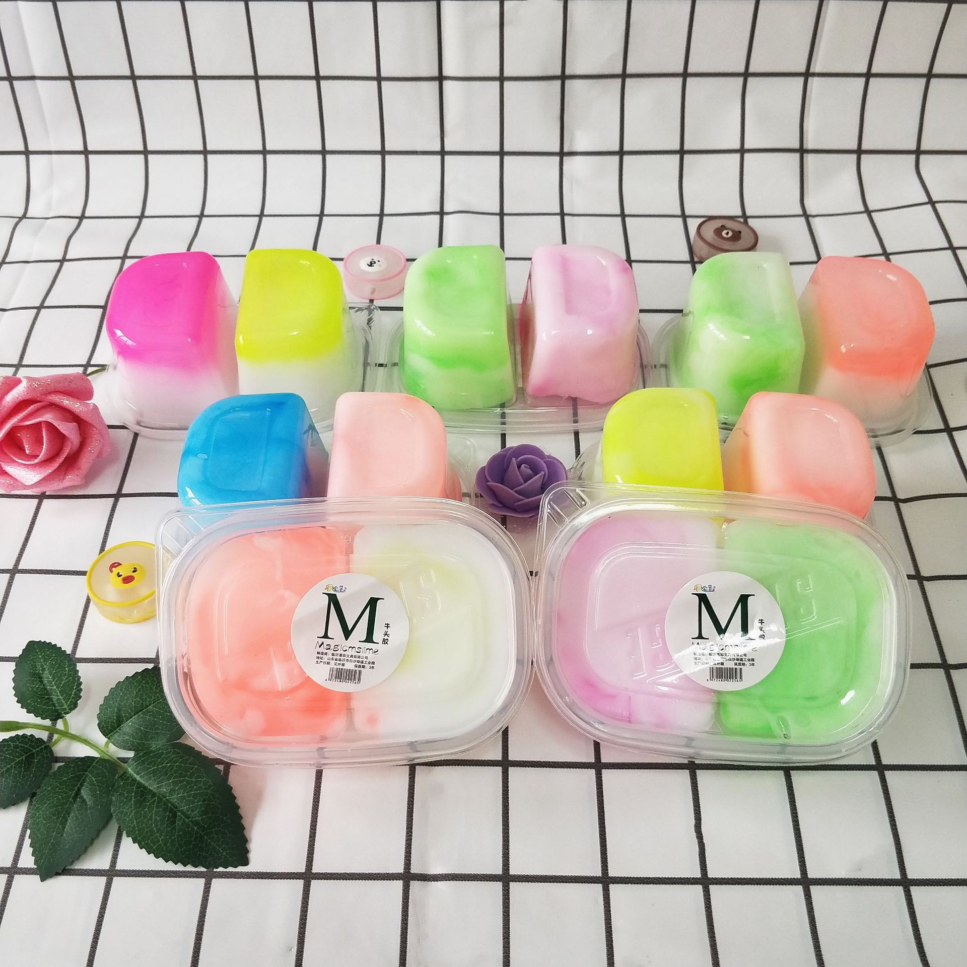 厂家直销双格双层m胶起泡胶史莱姆diy儿童益智减压起泡胶牛头胶