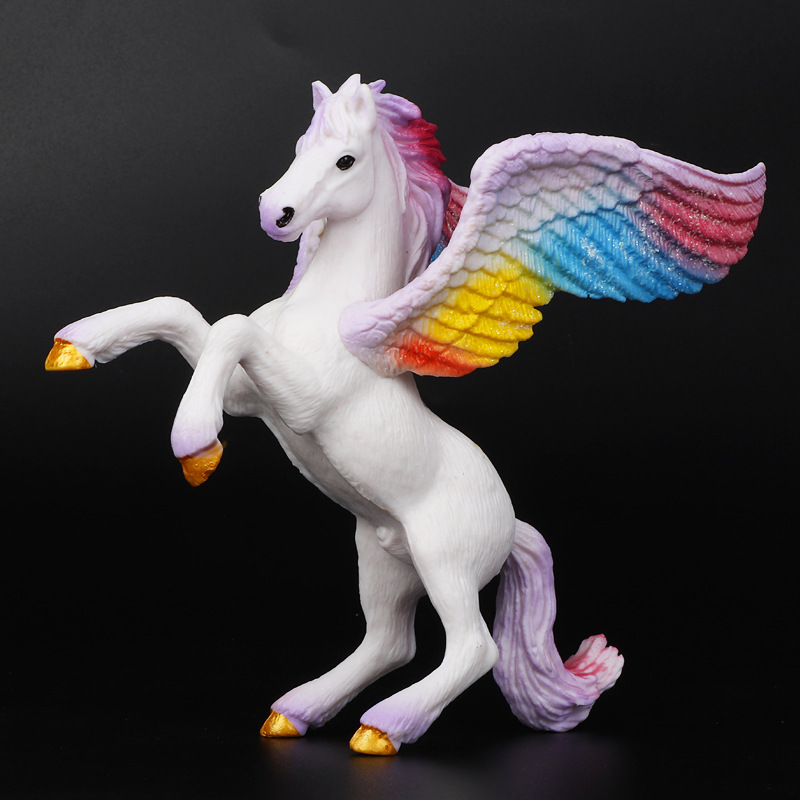 跨境仿真模型神话动物 飞马模型 独角兽 圣兽 马儿玩具摆件礼物