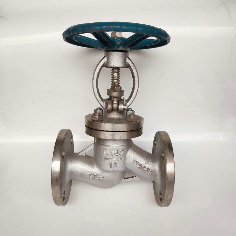 304不锈钢法兰截止阀j41w-16p手动硬密封重型截止阀dn50/100