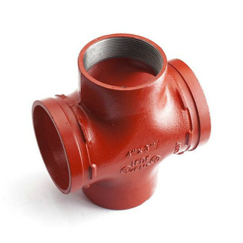 供应潍坊消防管件异径四通丝接沟槽异径四通 沟槽管件定制批发