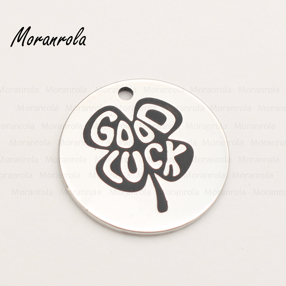 跨境速卖通亚马逊eaby刻字"good luck "四叶草项链幸运礼物饰品