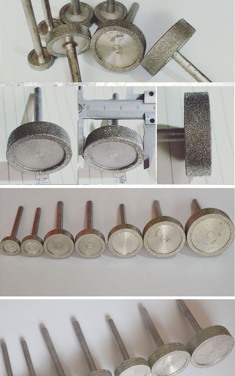 玉石翡翠原石打磨去皮开窗工具冲砣拍砣平安扣金刚砂磨头e平面轮