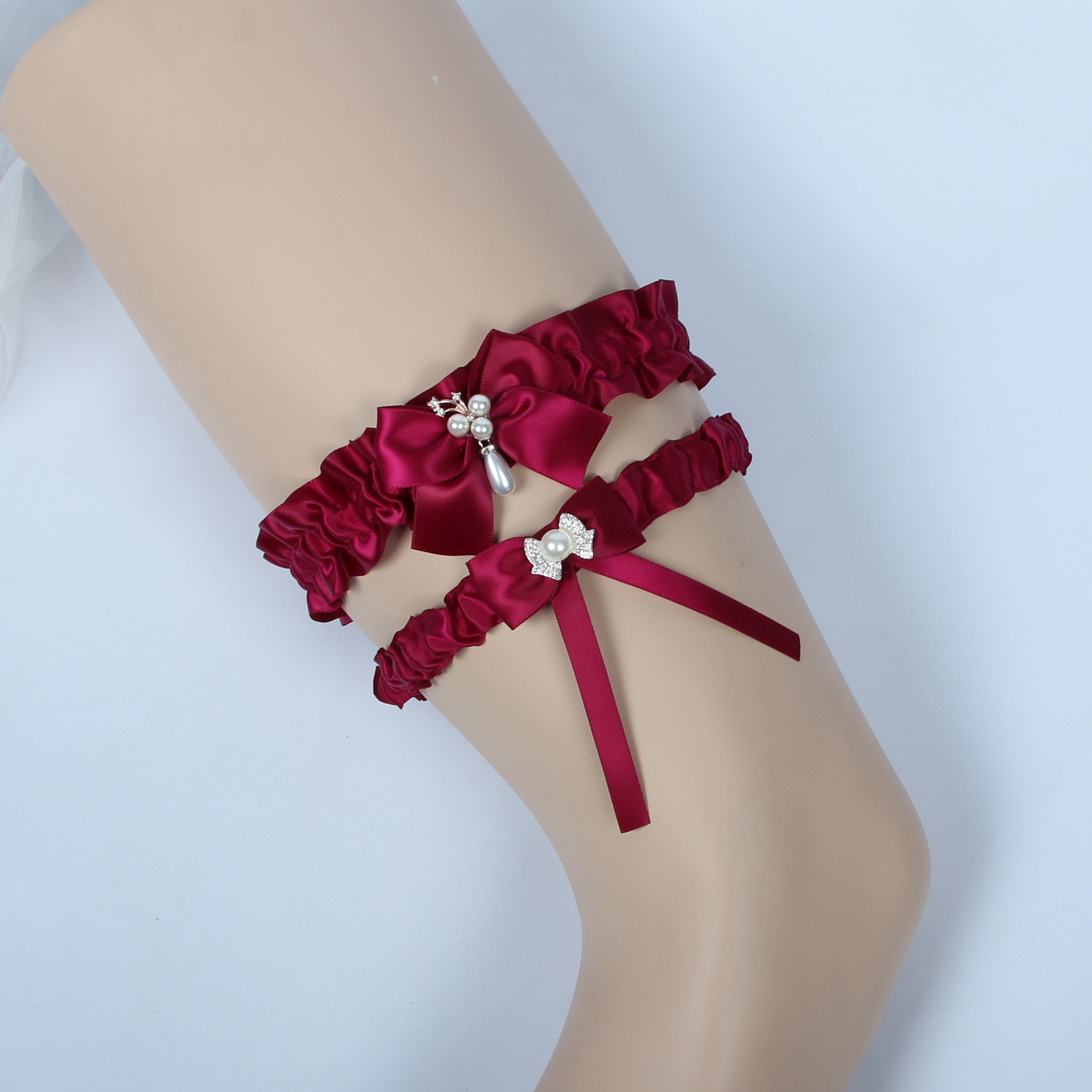 新款宝蓝色新娘袜带 新娘腿带 婚纱配饰 结婚用品 ht0110