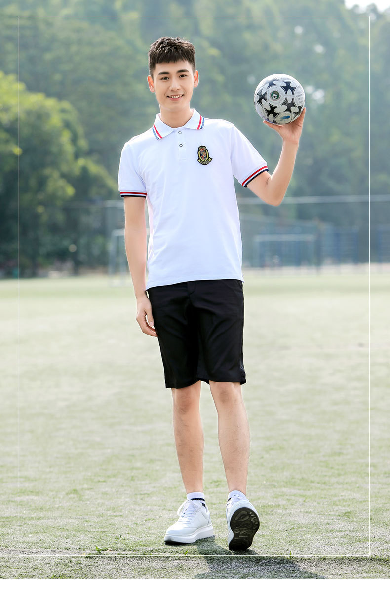 短袖t恤男初高中英伦风校服夏季新款百搭学生班服一件代发