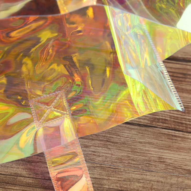 厂家批发pvc手提袋镭射塑料通用手提包装袋子广告购物袋