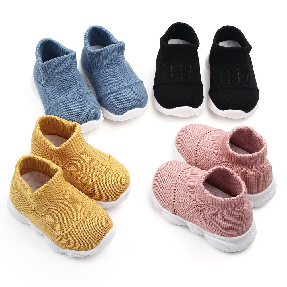Men's and Women's Children's Shoes New Flyknit Mesh Shoes Breathable Non-Slip Baby Shoes Spring Leisure Toddler Shoes 2233