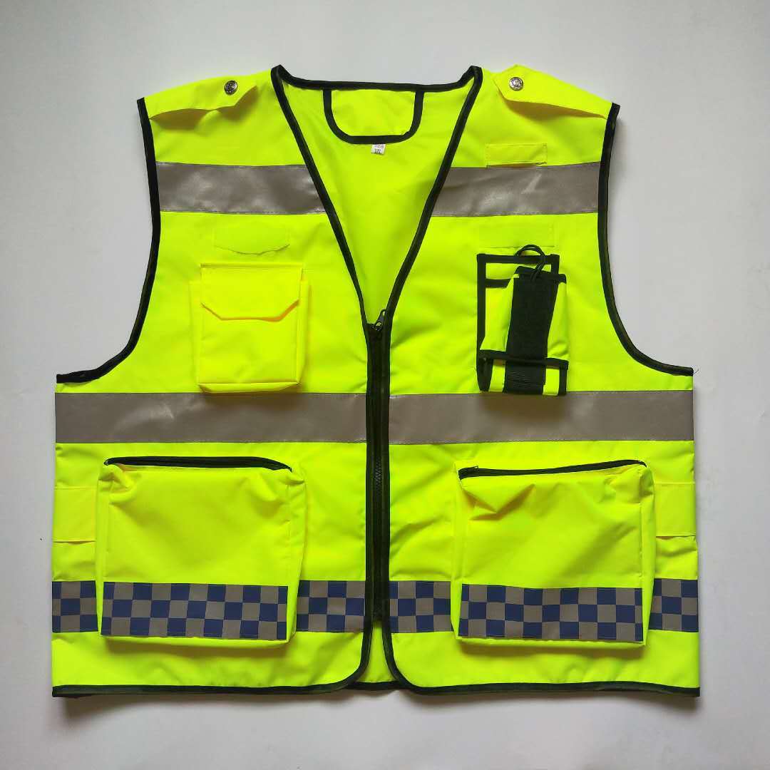 反光马甲荧光防水牛津布多功能巡逻交通执勤指挥安全防护反光背心