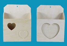 原木夹板diy白胚彩绘雪花珍珠彩泥捏塑模型爱心相框信封盒挂盒