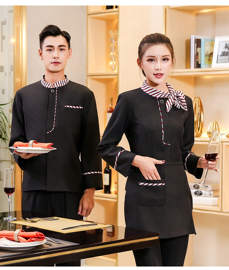 定制logo五大酒店前厅服务员工作衣服秋冬季新款男女长袖制服