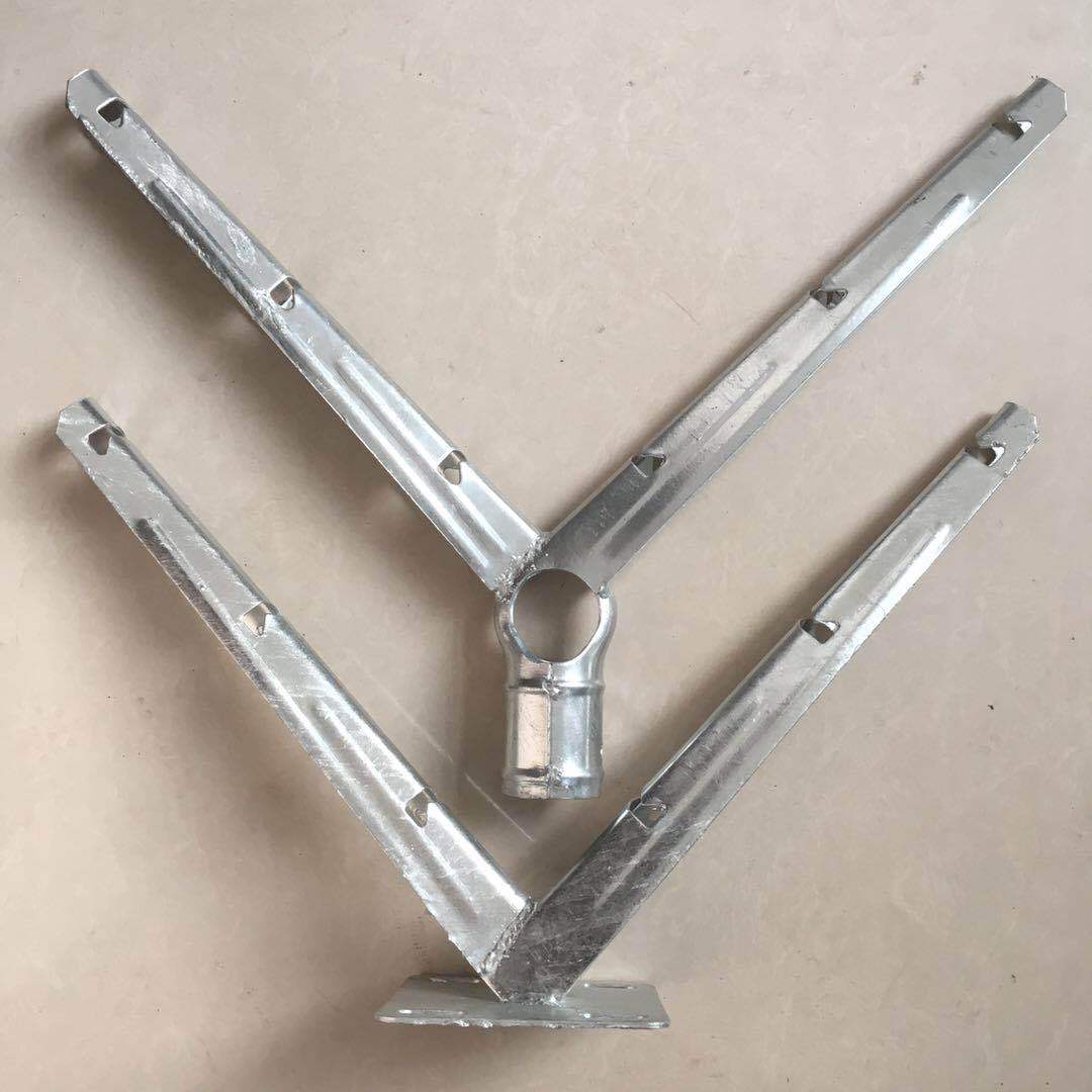 墙头刺丝立柱固定l支架 护栏刺网y型安装支架 围栏刺网安装固定柱