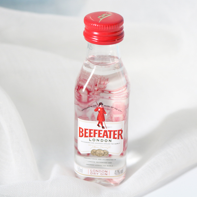 英国伦敦金酒必富达金酒beefeater小酒版酒伴酒办50ml塑料瓶
